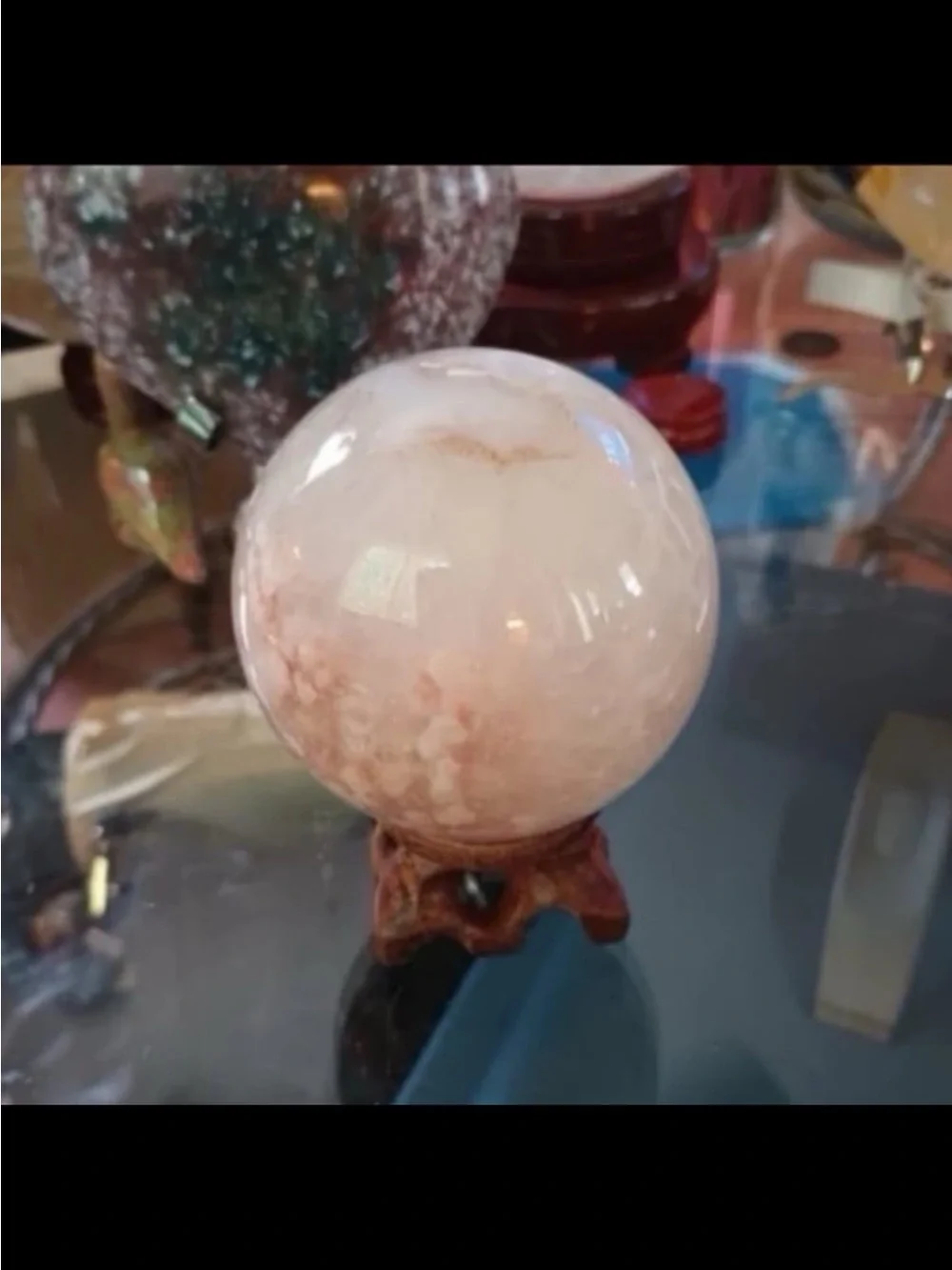 Pink amethyst sphere